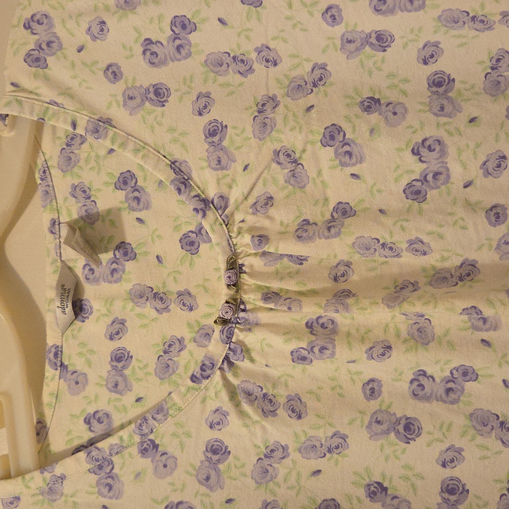 ADONNA nightgown green/purple 1X